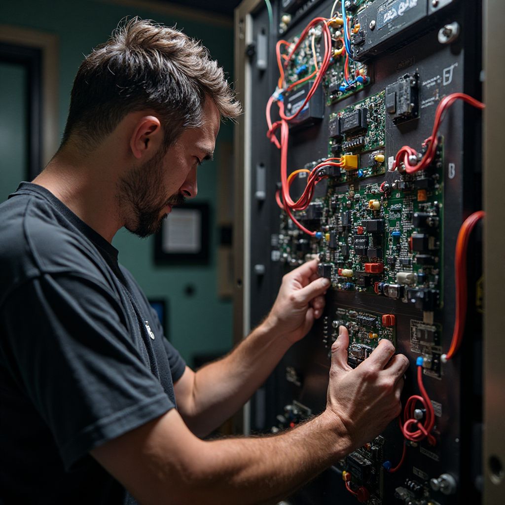 Electronic puzzle installation