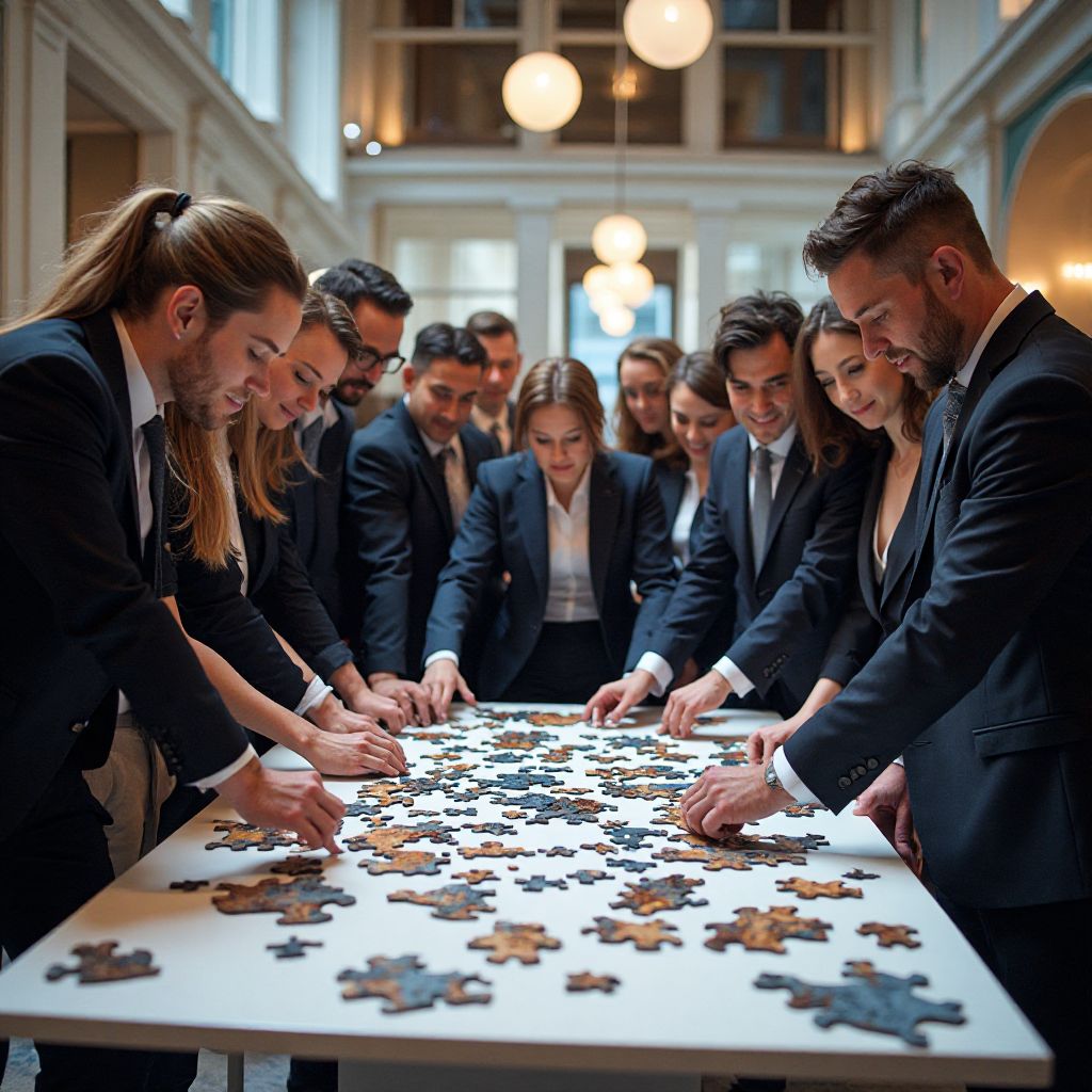 Corporate product launch event with custom puzzles
