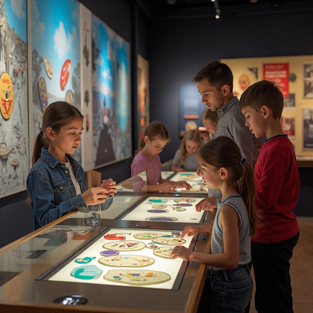 Educational puzzle experience at museum