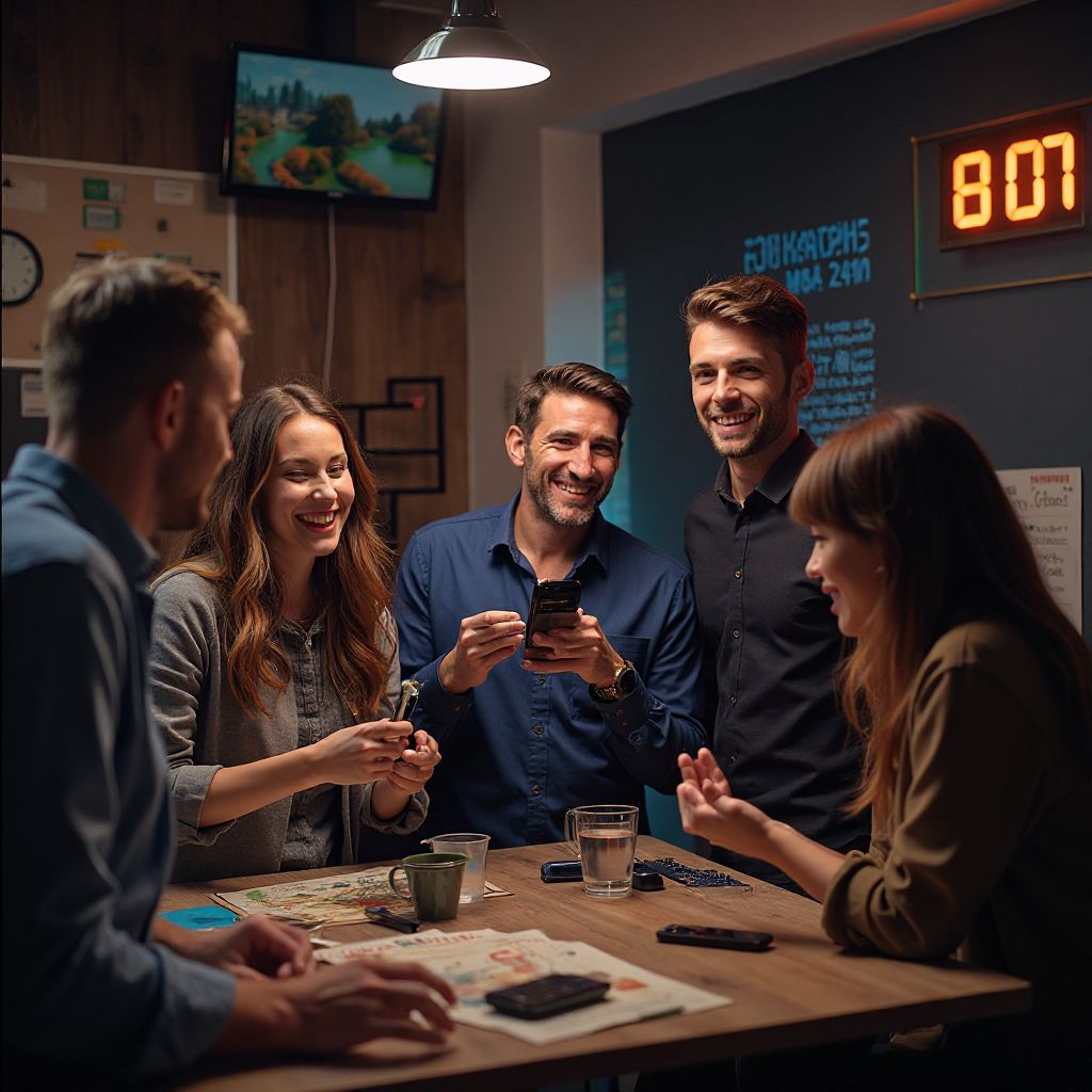 Team successfully completing an escape room